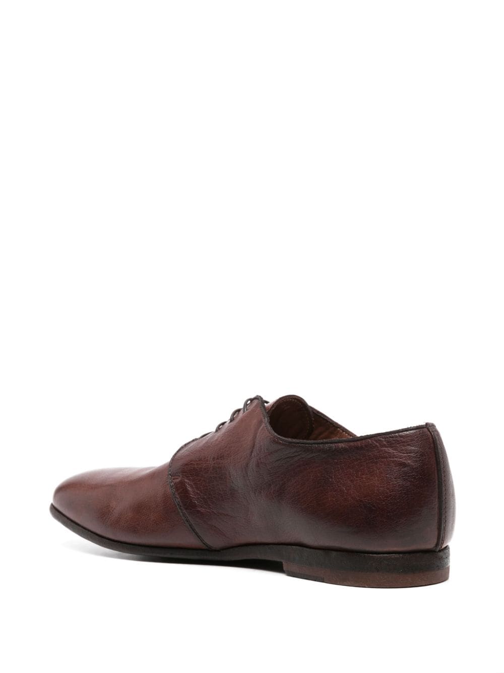Shop Moma Grained-leather Derby Shoes In Brown