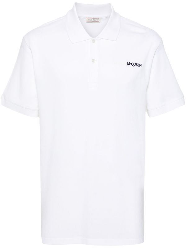 Alexander mcqueen discount white polo shirt