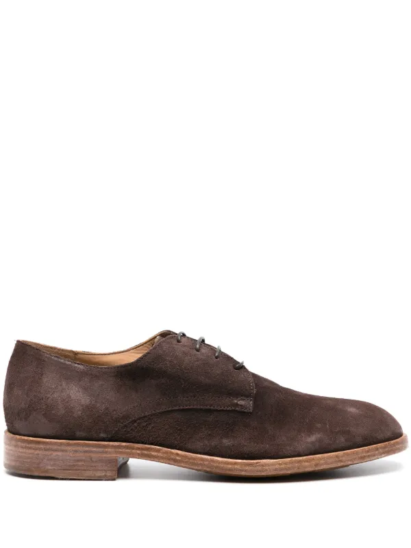 Moma Suede Derby Schoenen Bruin FARFETCH NL