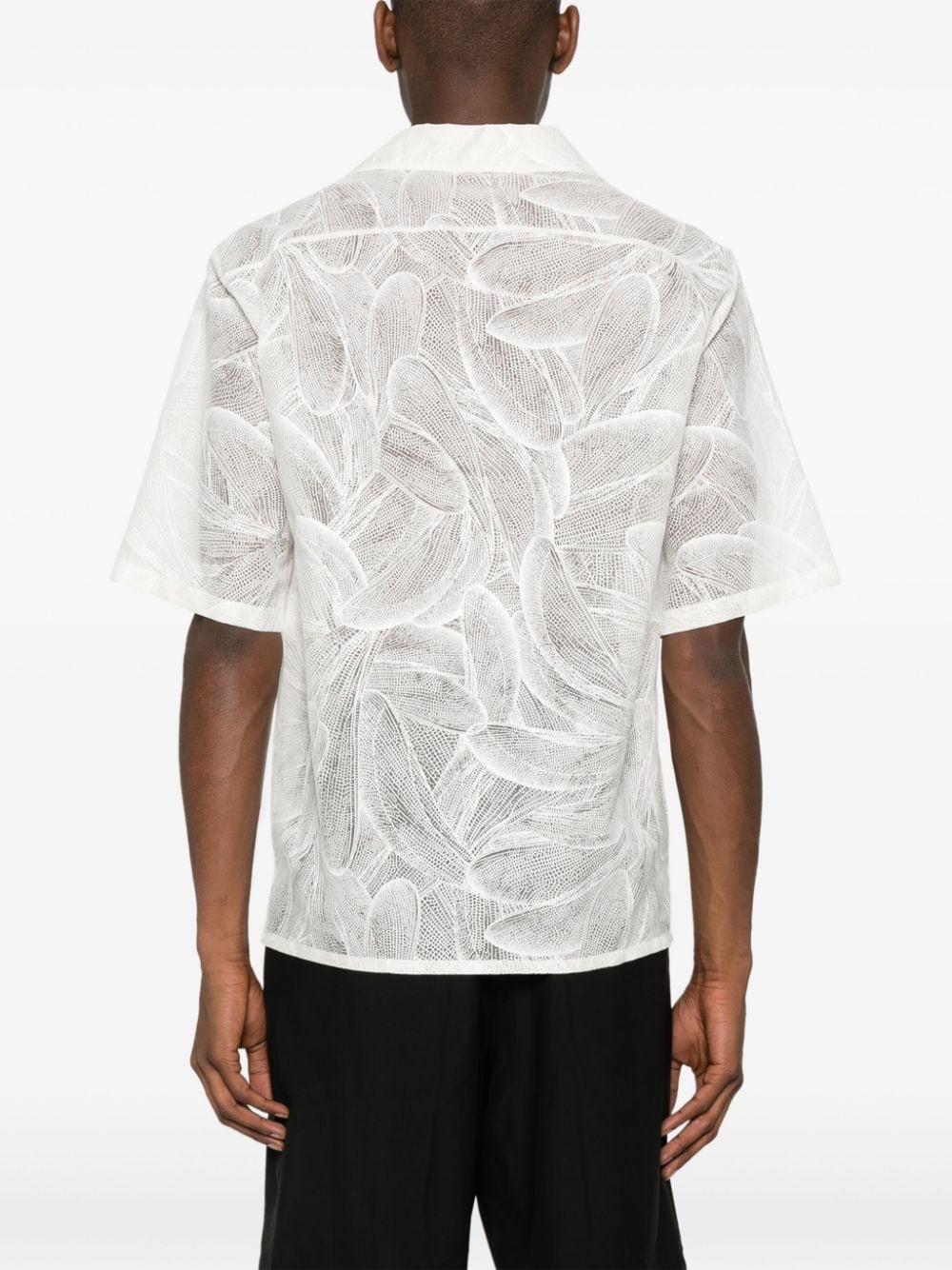Alexander McQueen Semi-doorzichtig overhemd met print Wit