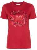 Max Mara sequin-embellished cotton t-shirt - Red