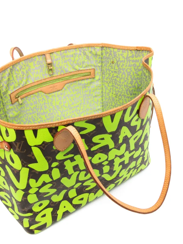 Louis Vuitton Pre Owned 2019 x Stephen Sprouse graffiti print tote bag women Canvas One Size Green