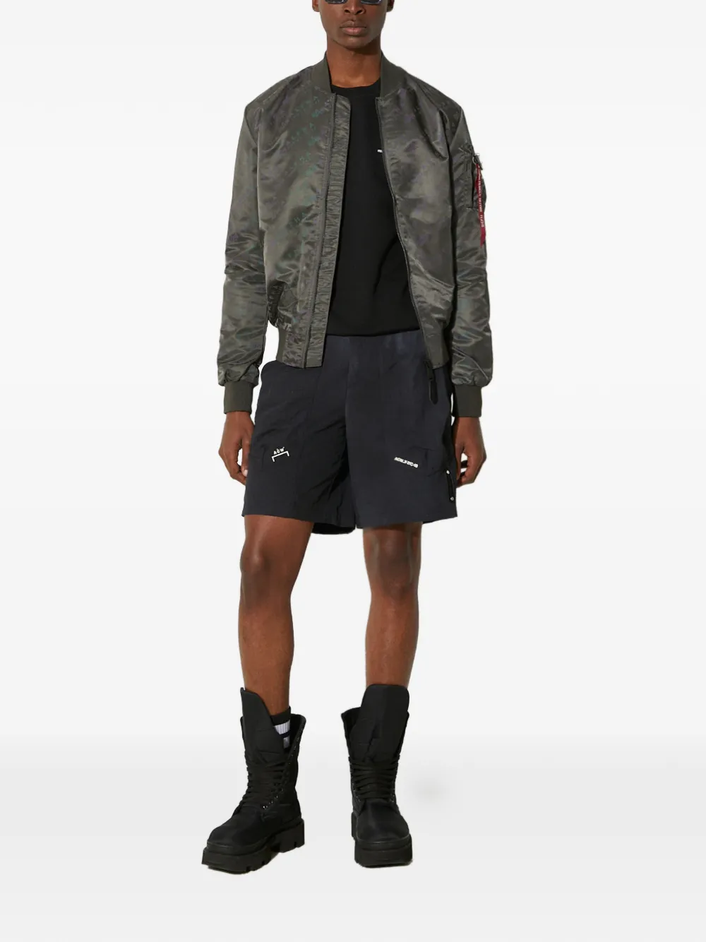 Alpha Industries logo-print zip jacket | Bomber Jackets | Image 2