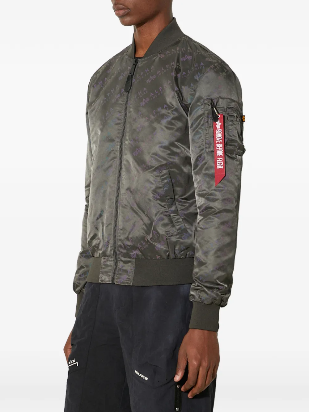 Alpha Industries Jack met logoprint Grijs