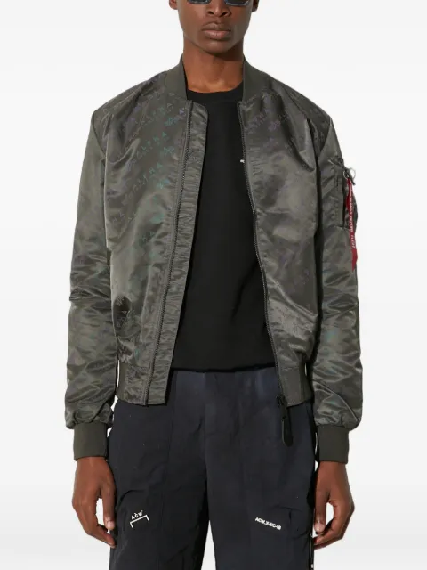 Alpha Industries logo-print zip jacket