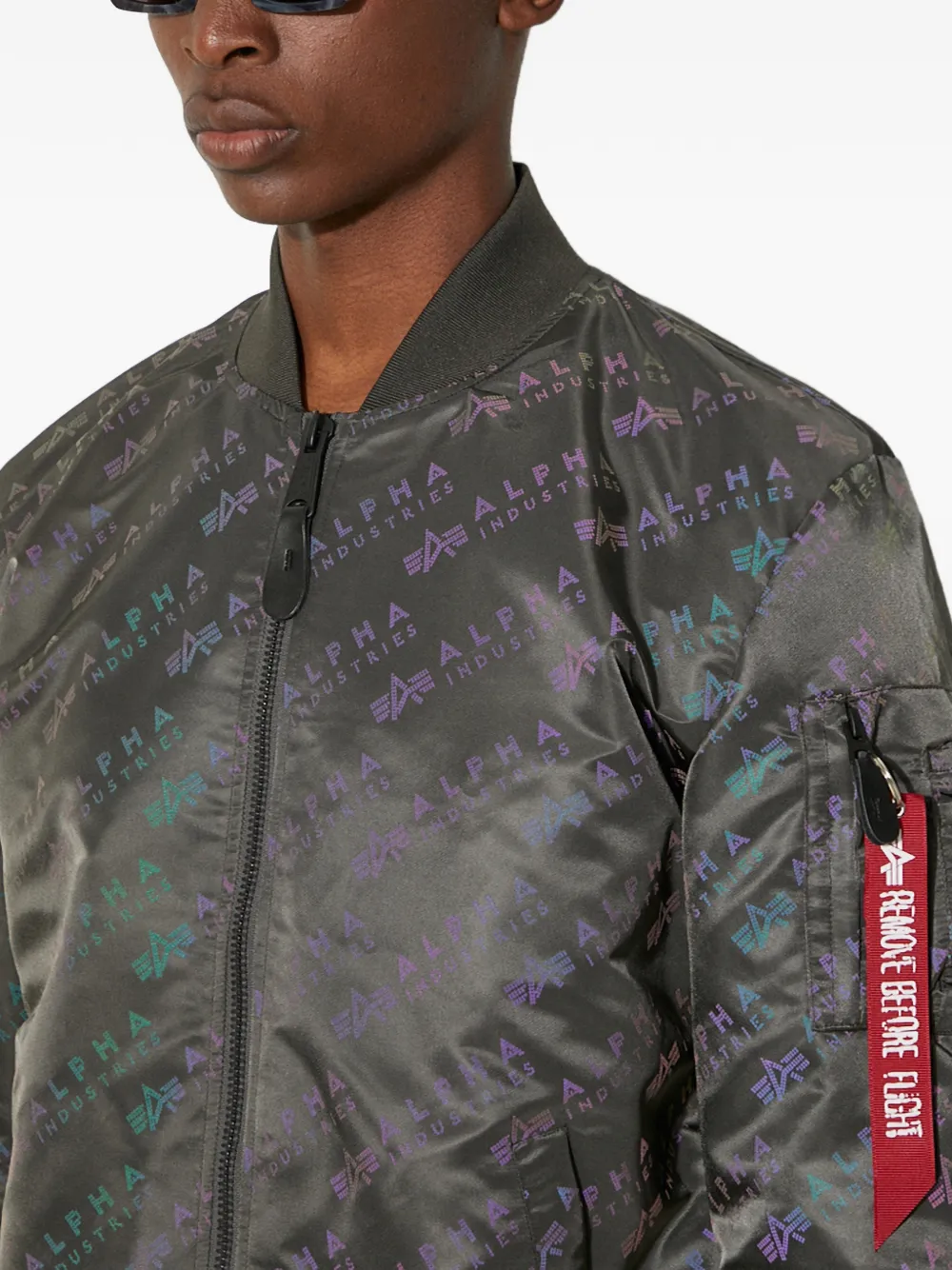 Alpha Industries Jack met logoprint Grijs