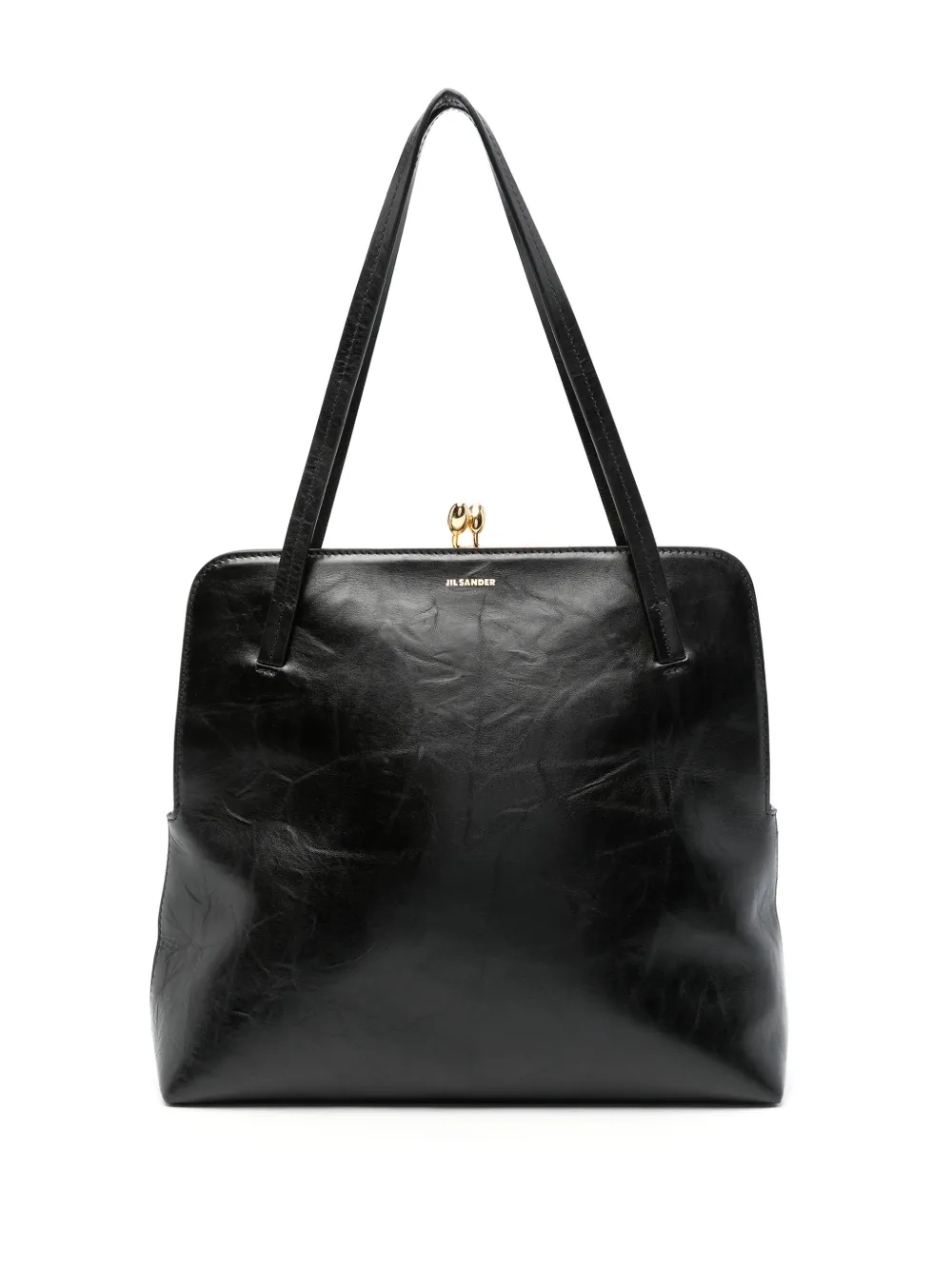 Jil Sander Medium Goji Square Tote Bag In Black