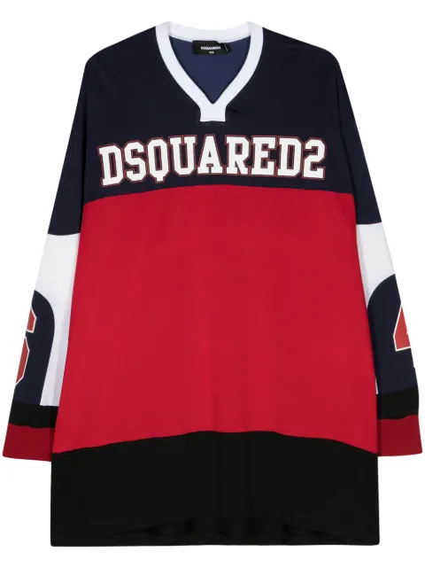 Dsquared2 logo-print colour-block T-shirt