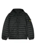 Stone Island Junior Compass hooded puffer jacket - Black