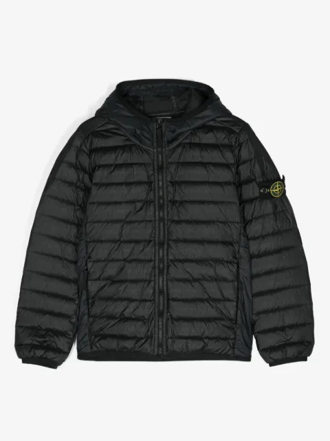 Stone Island Junior Compass hooded puffer jacket