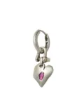 Parts of Four Jazz's Solid Heart sterling silver and ruby drop earring