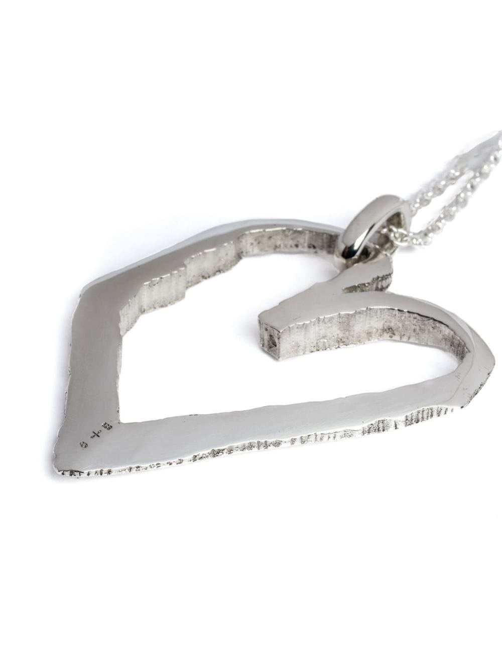 Shop Parts Of Four Jazz's Heart Necklace In Silver