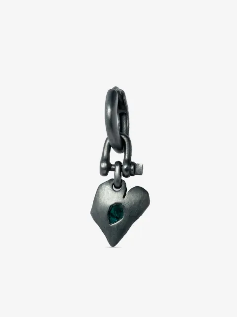 Parts of Four aretes Jazz's Solid Heart en plata de ley con diamante