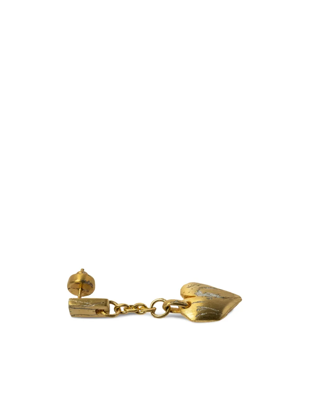 Shop Parts Of Four Jazz's Solid Heart Single Earring In Gold