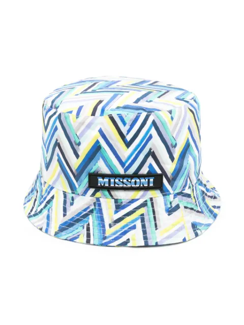 Missoni Kids chevron-print cotton bucket hat