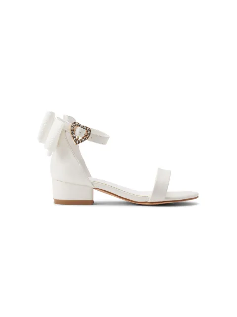 Angel's Face bow-detail crystal-buckle sandals