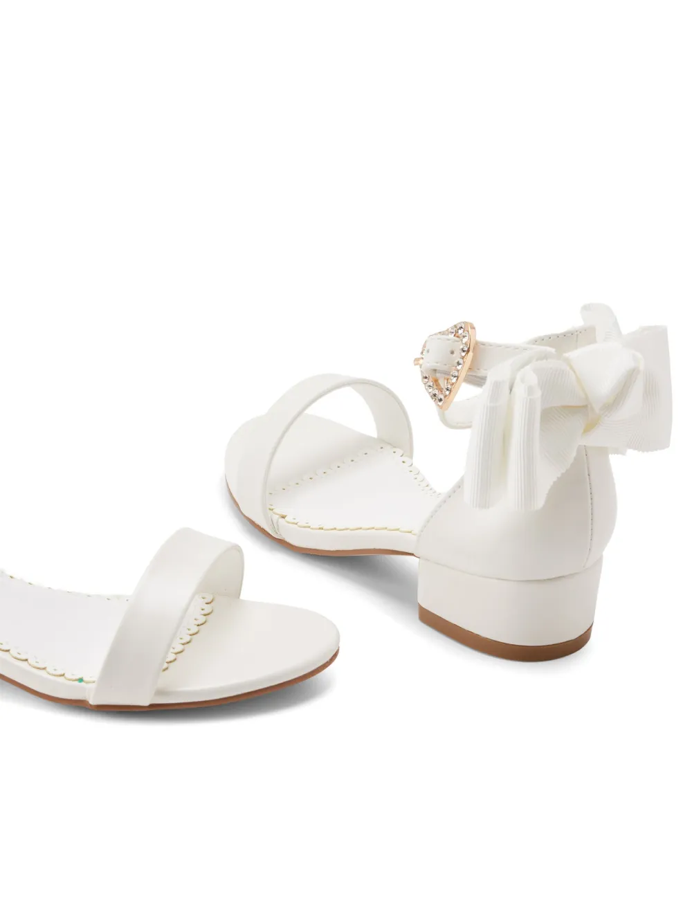 Angel's Face Sandalen met kristallen gesp Wit