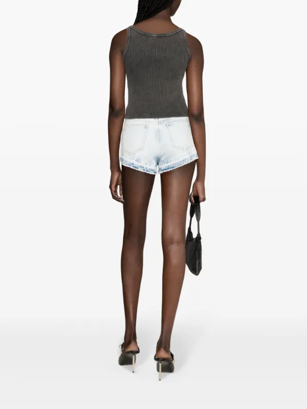 【Alessandra Rich】 High-riseデニムショート Alessandra Rich Studded Denim Shorts | Blue | FARFETCH
