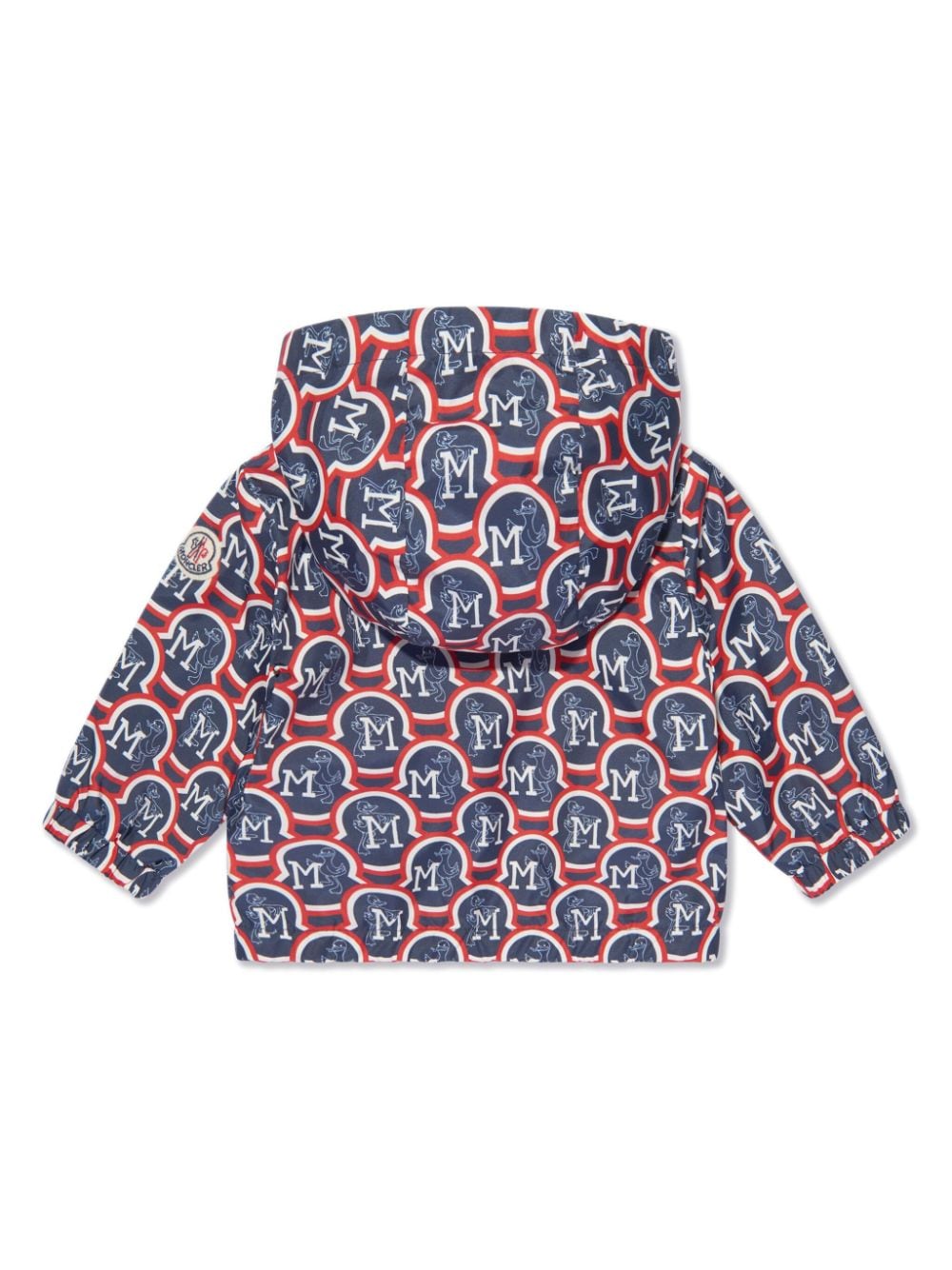 Moncler Enfant Clarinet monogram-print hooded jacket - Blauw