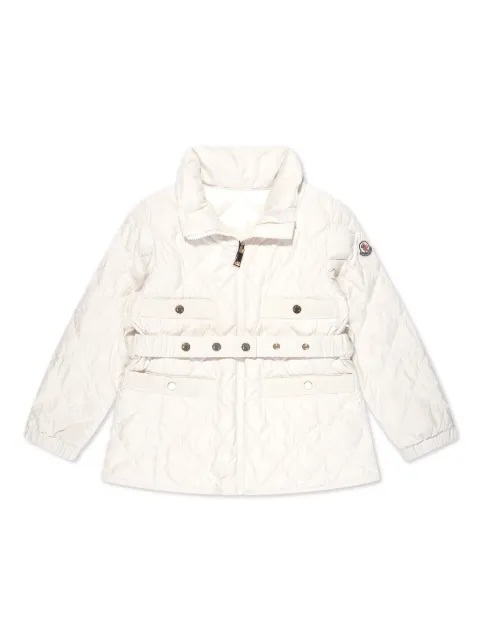 Moncler Enfant belted-waist quilted puffer jacket