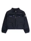 Moncler Enfant logo-appliqué sequin padded jacket - Blue