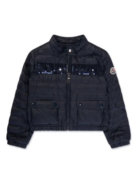 Moncler Enfant logo-appliqué sequin padded jacket