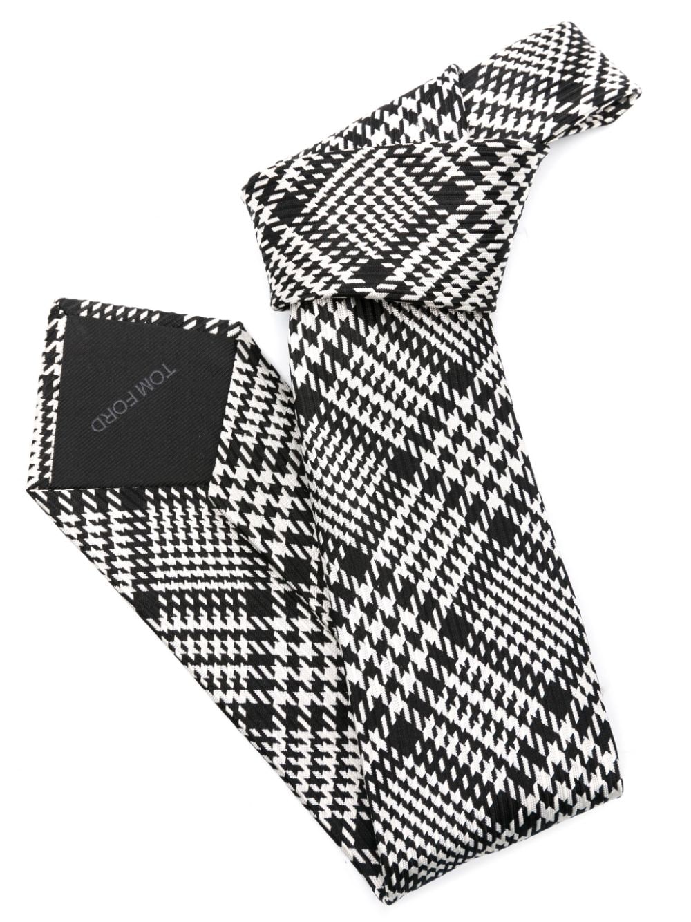 Shop Tom Ford Prince Of Wales-pattern Tie In Black