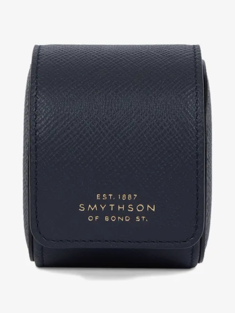 Smythson single watch roll box (7cm x 8cm x 8cm)