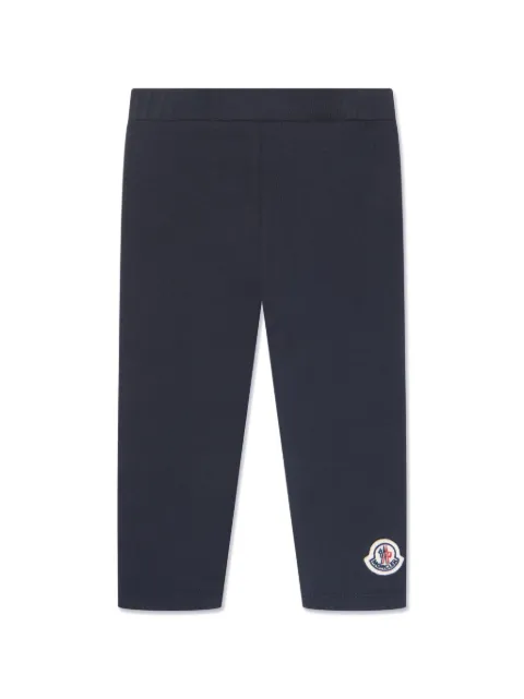 Moncler Enfant logo-patch stretch-cotton leggings