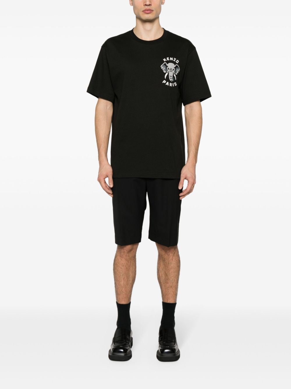 Kenzo Katoenen T-shirt met olifantprint Zwart