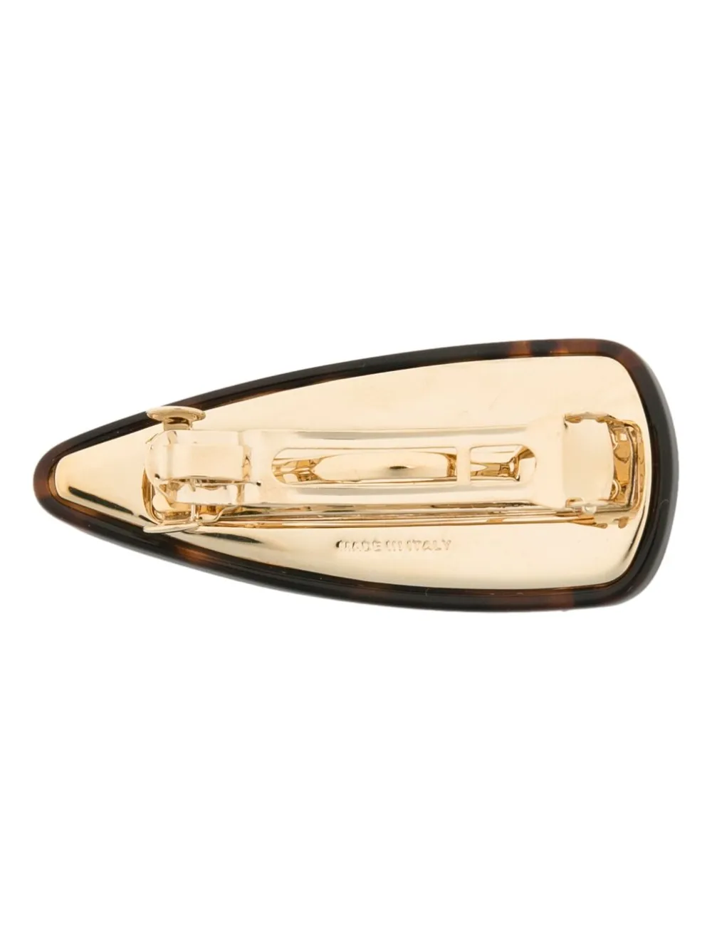 Miu Miu logo-lettering hair clip - Bruin