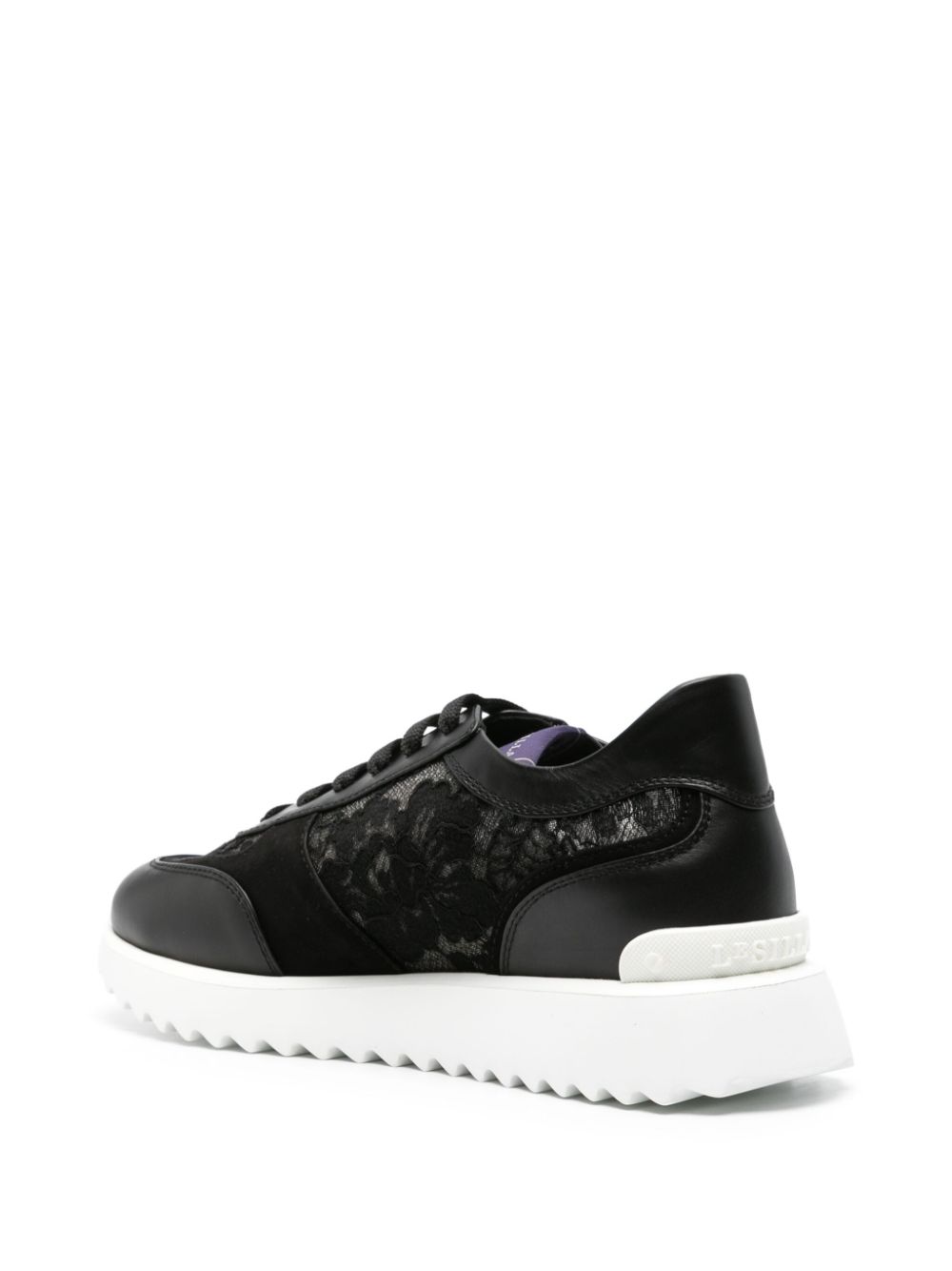 Le Silla chantilly-lace leather sneakers Women