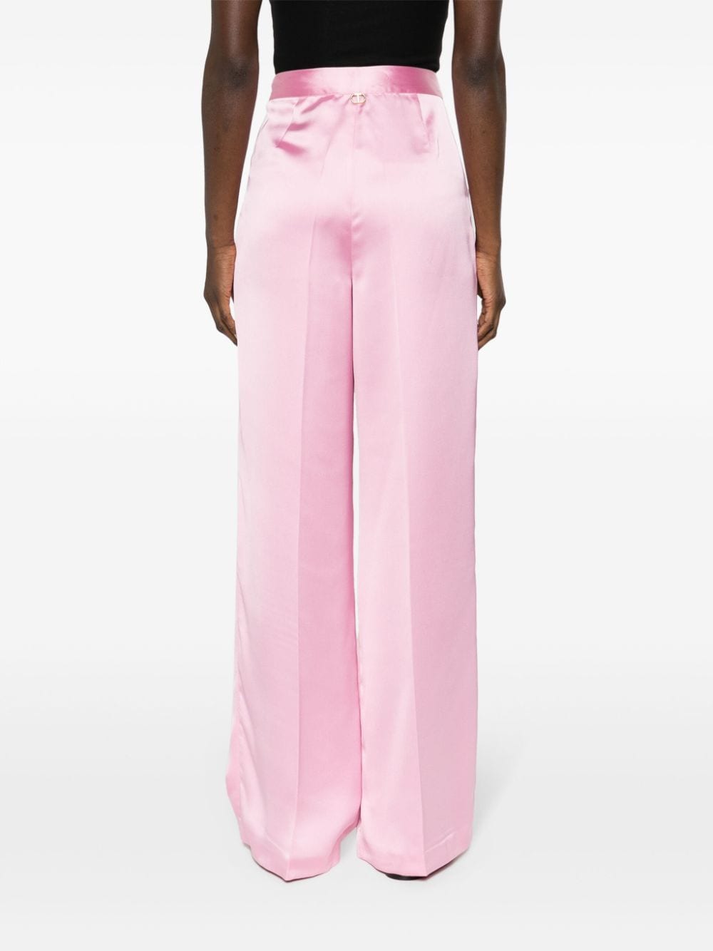 Shop Twinset Pleat-detail Trousers In Pink