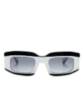 GIGI STUDIOS Chess rectangle-frame sunglasses - Black