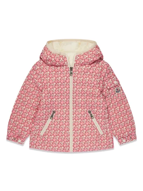 Moncler Enfant 로고 프린트 후드 재킷