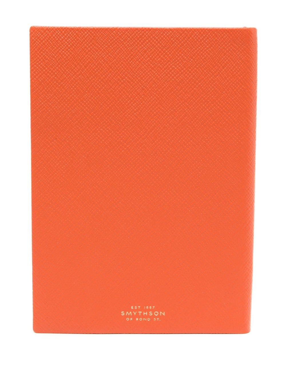 Shop Smythson Soho Leather Notebook In Orange