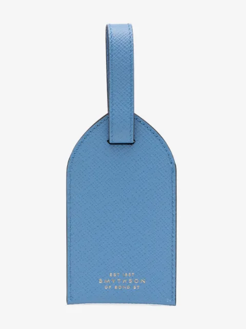 Smythson logo-stamp luggage tag
