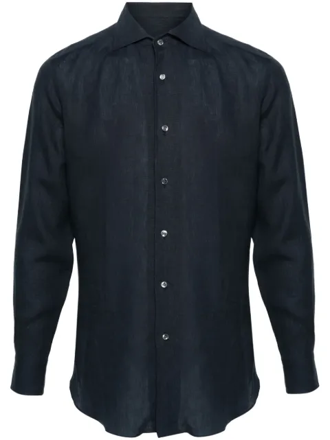 Brioni classic-collar linen shirt