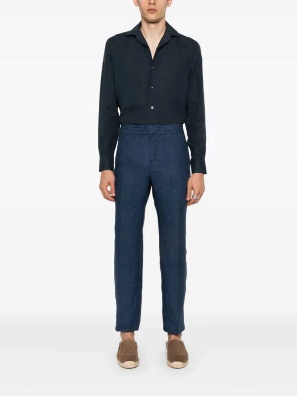 ブリオーニ　リネンドレスシャツ Brioni リネンシャツ | ホワイト | FARFETCH JP