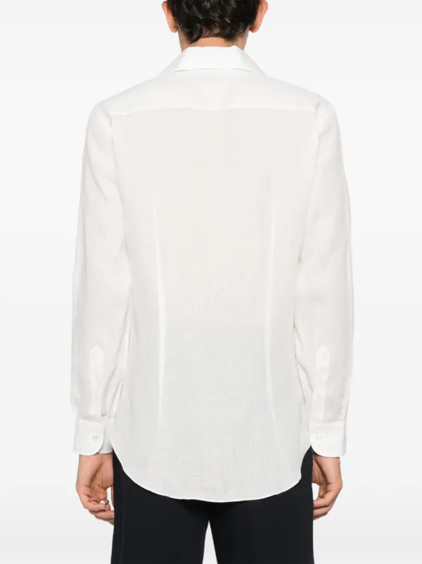 Brioni リネン長袖シャツ Mサイズ Brioni リネンシャツ | ニュートラル | FARFETCH JP