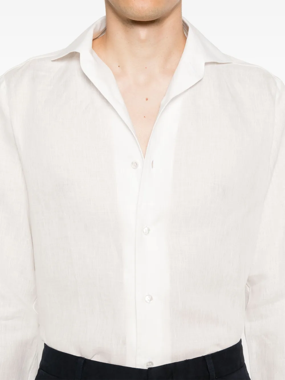 Brioni Linnen overhemd Beige