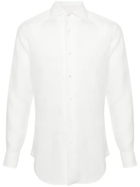 Brioni classic-collar linen shirt