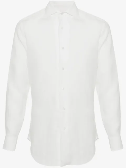 Brioni classic-collar linen shirt