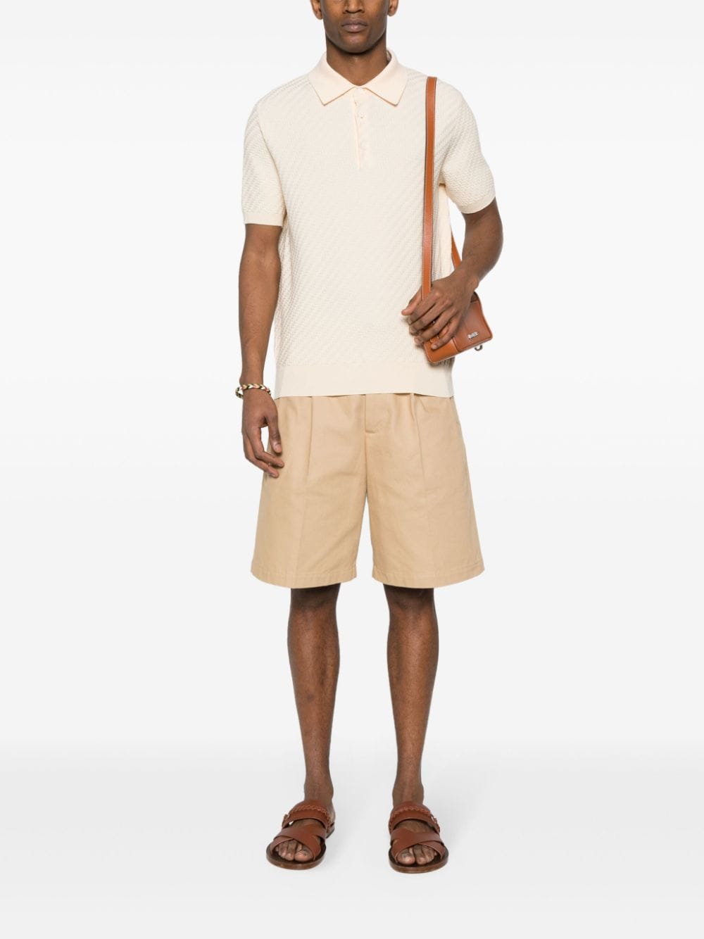 Shop Brioni Short-sleeve Polo Shirt In Neutrals