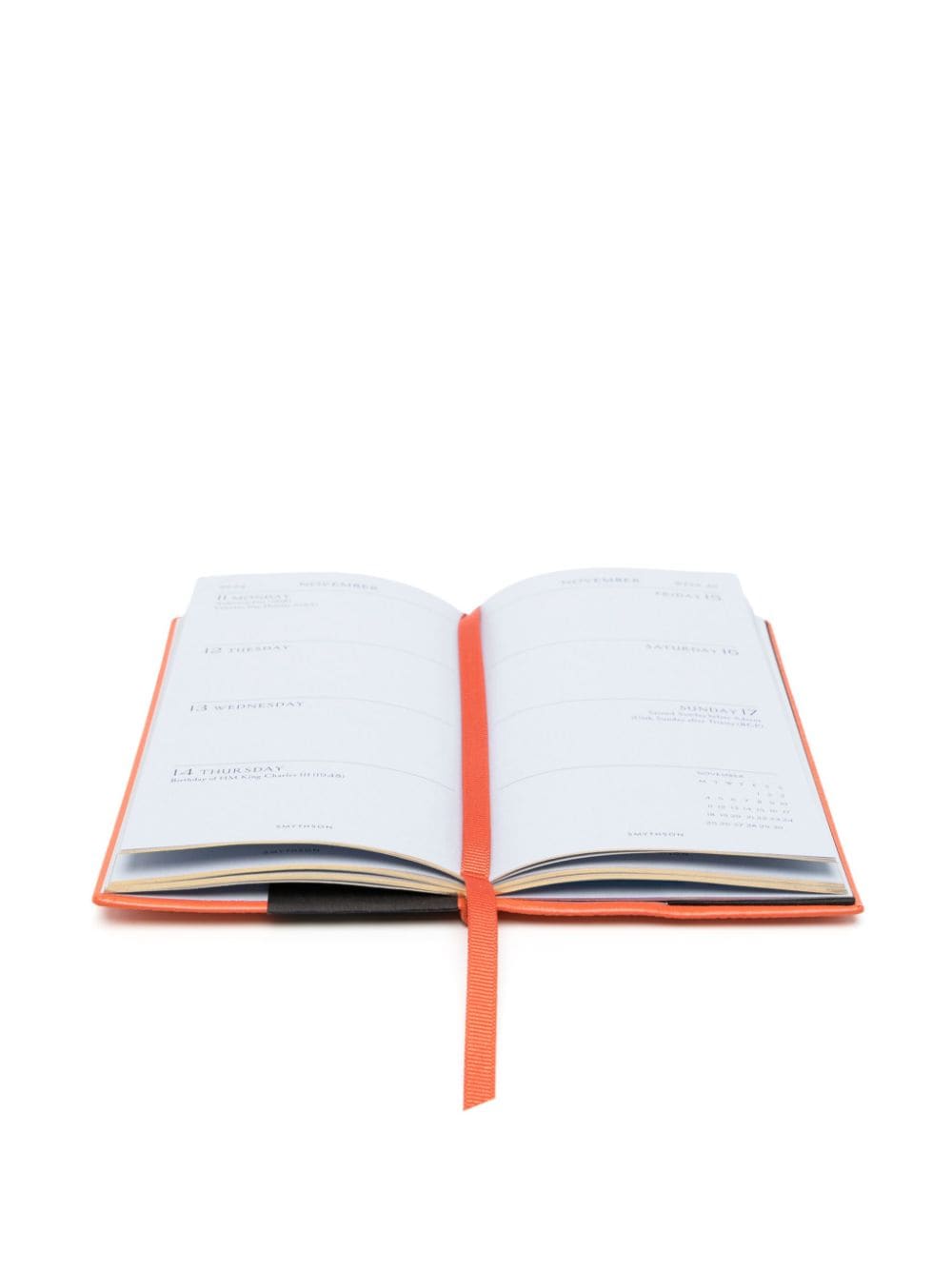 Shop Smythson 2024-25 Panama Weekly Diary (14cm X 9cm) In Orange