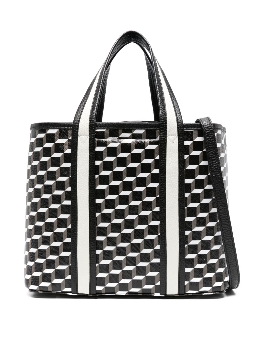 Pierre Hardy Mini Archi Leather Tote Bag In Black