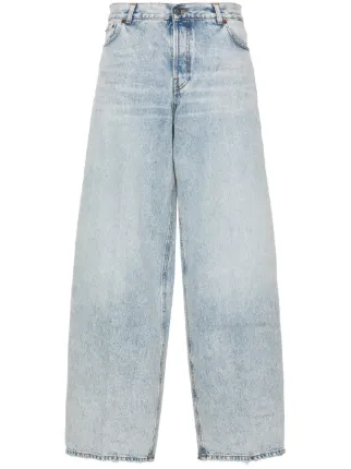 デニム・ジーパン HAIKURE FW25 Haikure Jeans (HEW03340DF173 L0854) Haikure Distressed wide-leg Jeans | Blue | FARFETCH NO