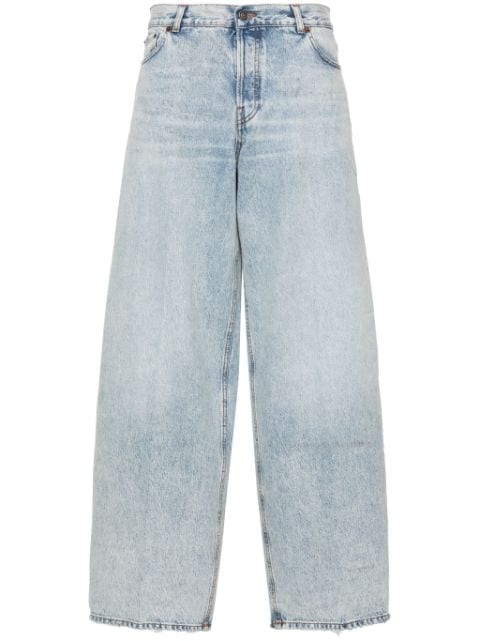 Haikure jeans anchos con efecto envejecido