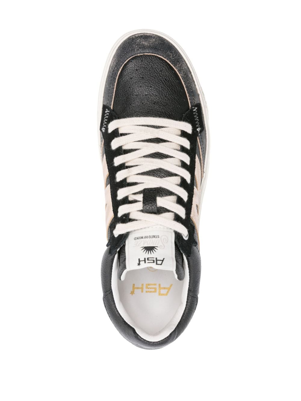 Shop Ash Moonlight Leather Sneakers In Black