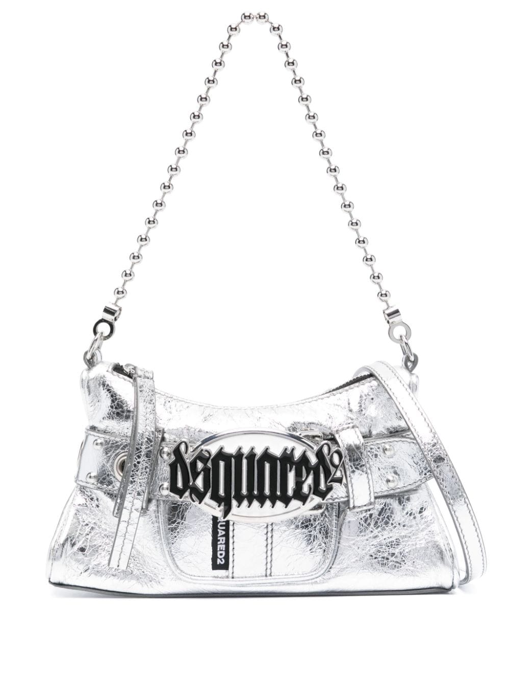 Dsquared2 Gothic leather clutch bag - Argento
